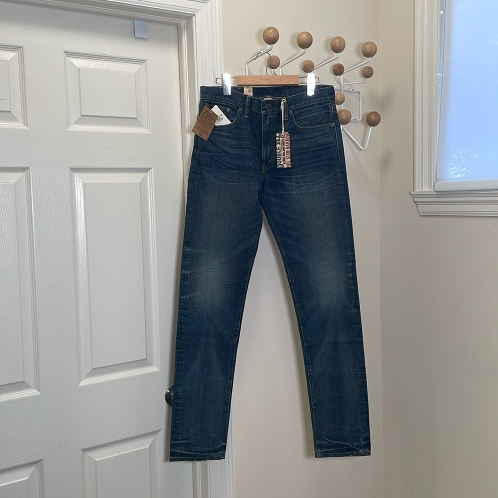 RRL - NWT Retro Ralph Lauren Slim Narrow Selvedge Denim Jeans - Blue - 30x32
